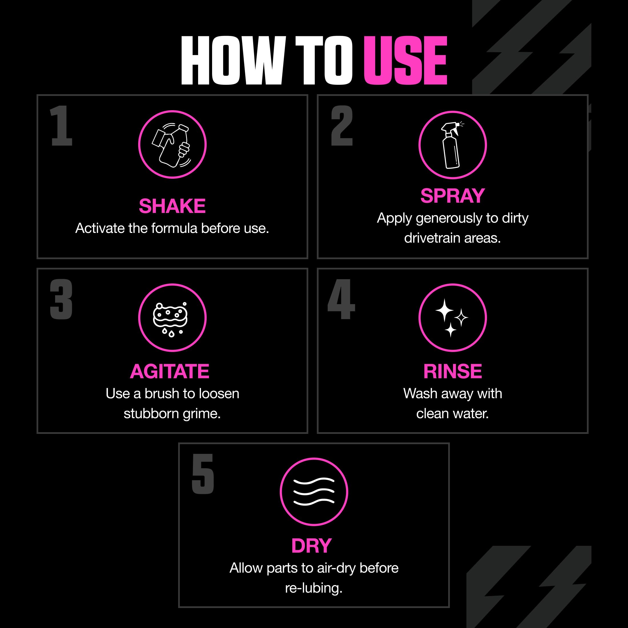 Muc-Off Detergente per Trasmissione Moto, 500 Millilitri - Spray Sgrassante Biodegradabile per Tutti Gli Usi - Adatto per Motocicli, Quad e ATV