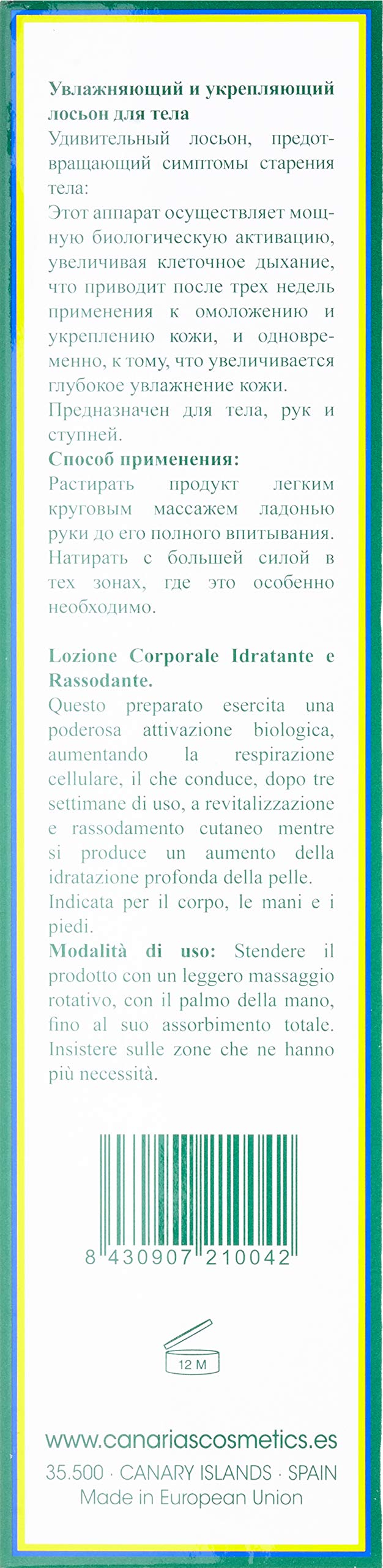 Canarias Cosmetics Dermo Aloe Body Lotion, 1er Pack (1 x 500 ml)