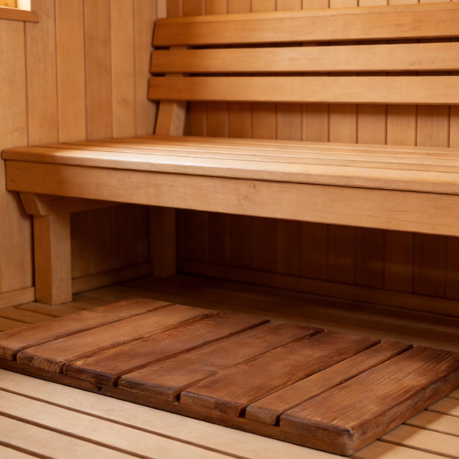 Toyvian Alfombra de Suelo para Bañera Antideslizante de Madera Maciza de Teca 30x50 Cm, Esterilla de Baño para Ducha y Sauna, Felpudo Resistente para Personas Mayores y Accesorio de Baño