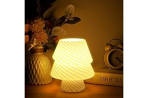 Briignite Glass Desk Christmas Tree Table Lamp