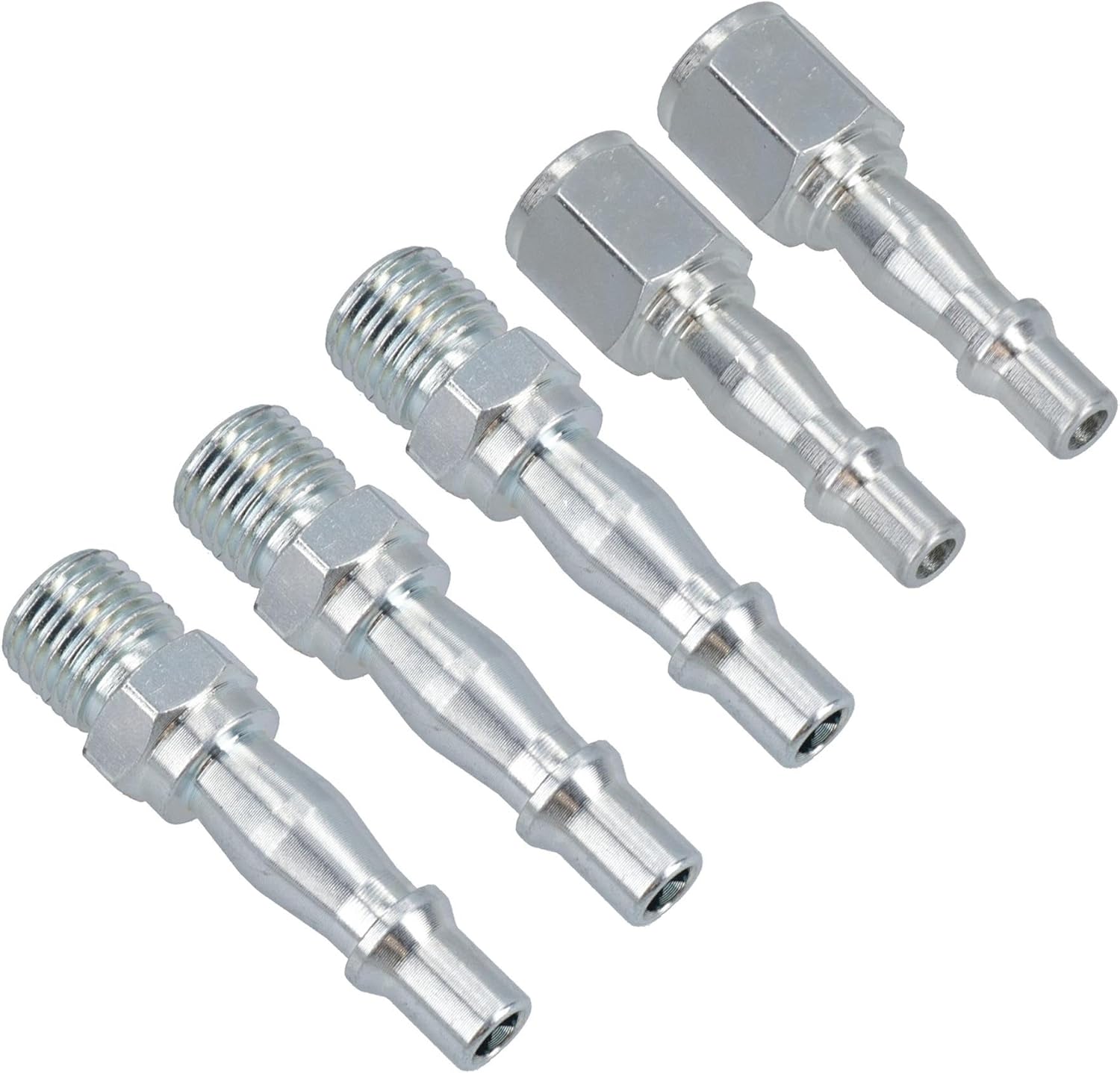 Air Line Hose Compressor Fittings Connector Male Quick Release 5 PACK 1/4"