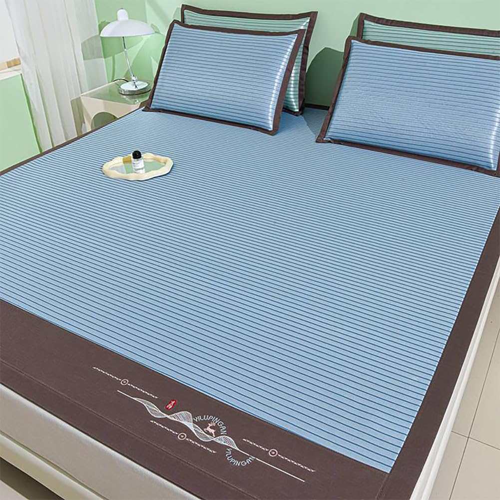 LOMNCHSG Bamboo Rattan Mat Bed, Cooling Bamboo Sleeping Mat Breathable Foldable Multiple Sizes(O,180 * 200CM)