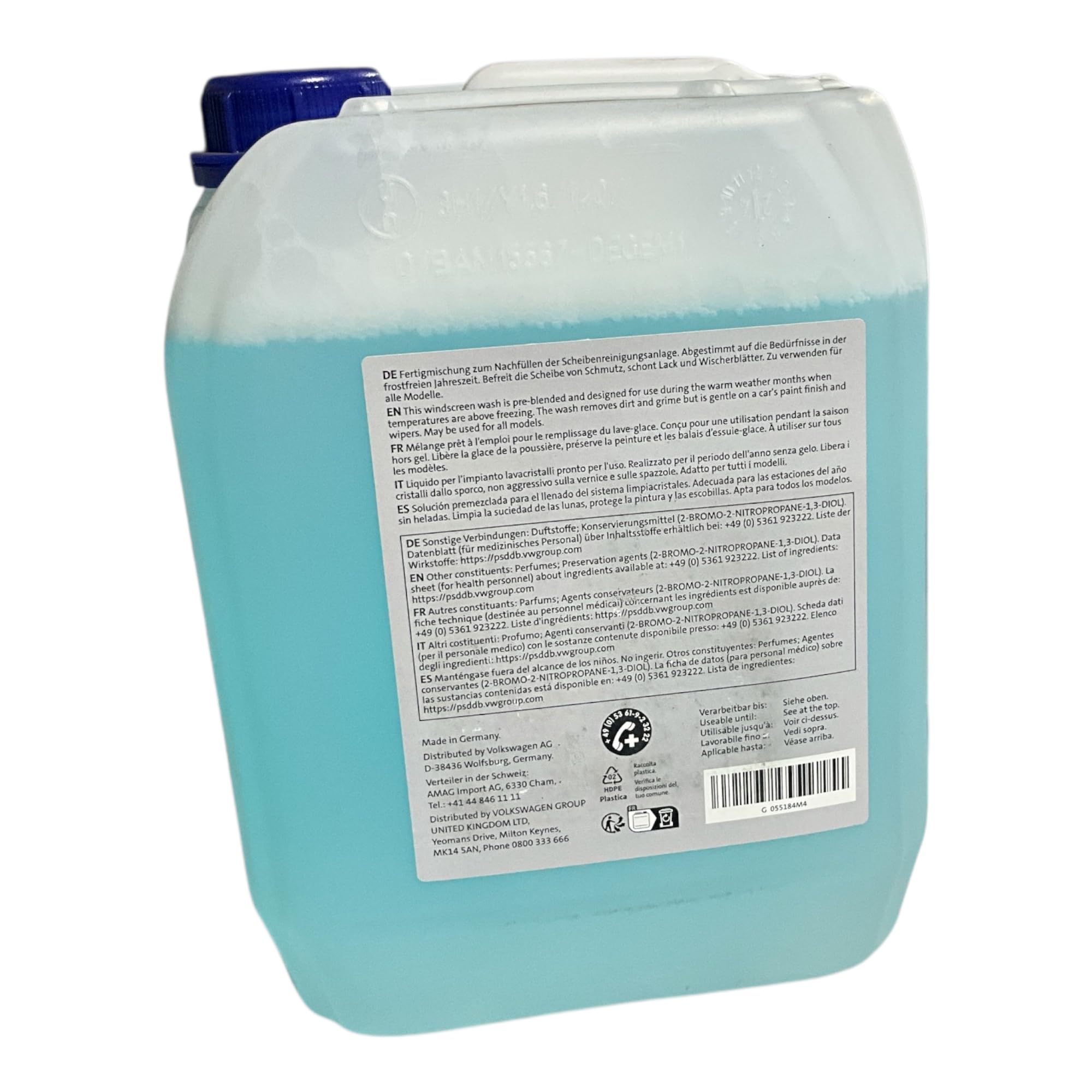 Detergente per parabrezza liquido originale VW Audi. Profumo misto limone in 5 litri