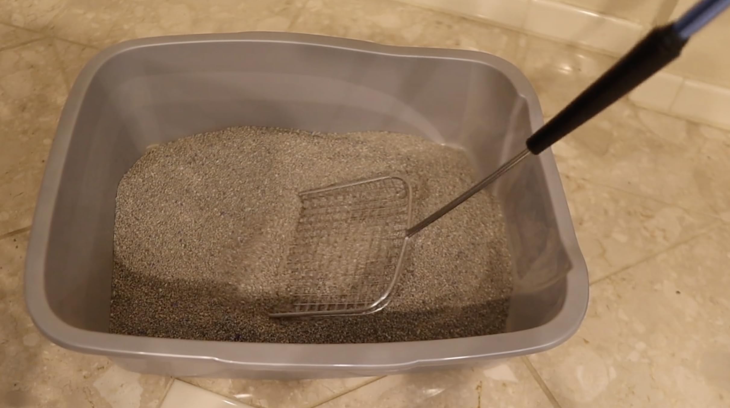 Sand Dipper Große 15,2 cm quadratische Katzenschaufel – Edelstahl breite und lange Katzenstreuschaufel (mittig verstellbar)