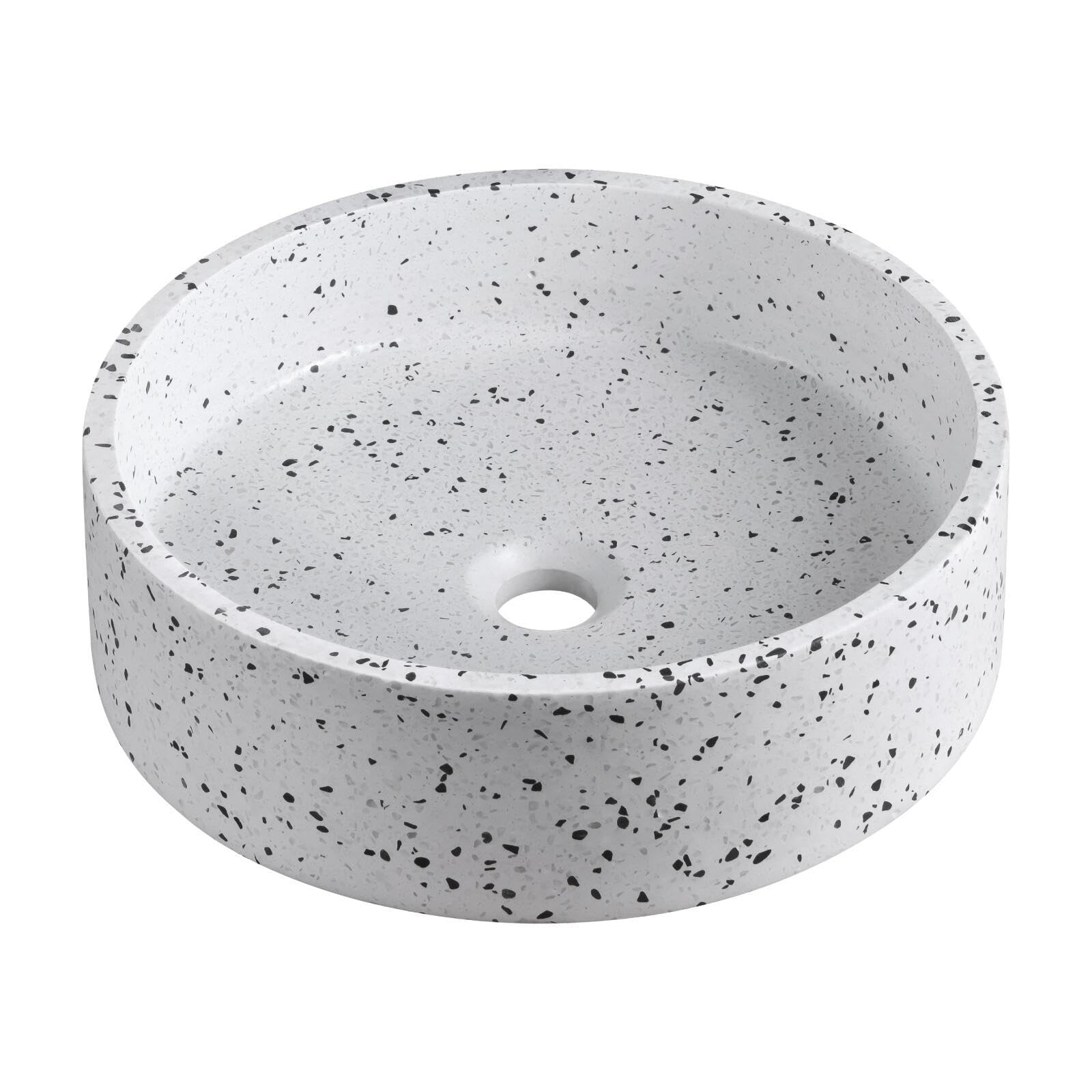 Okrągły umywalka z lastryko biały D38cm Mila