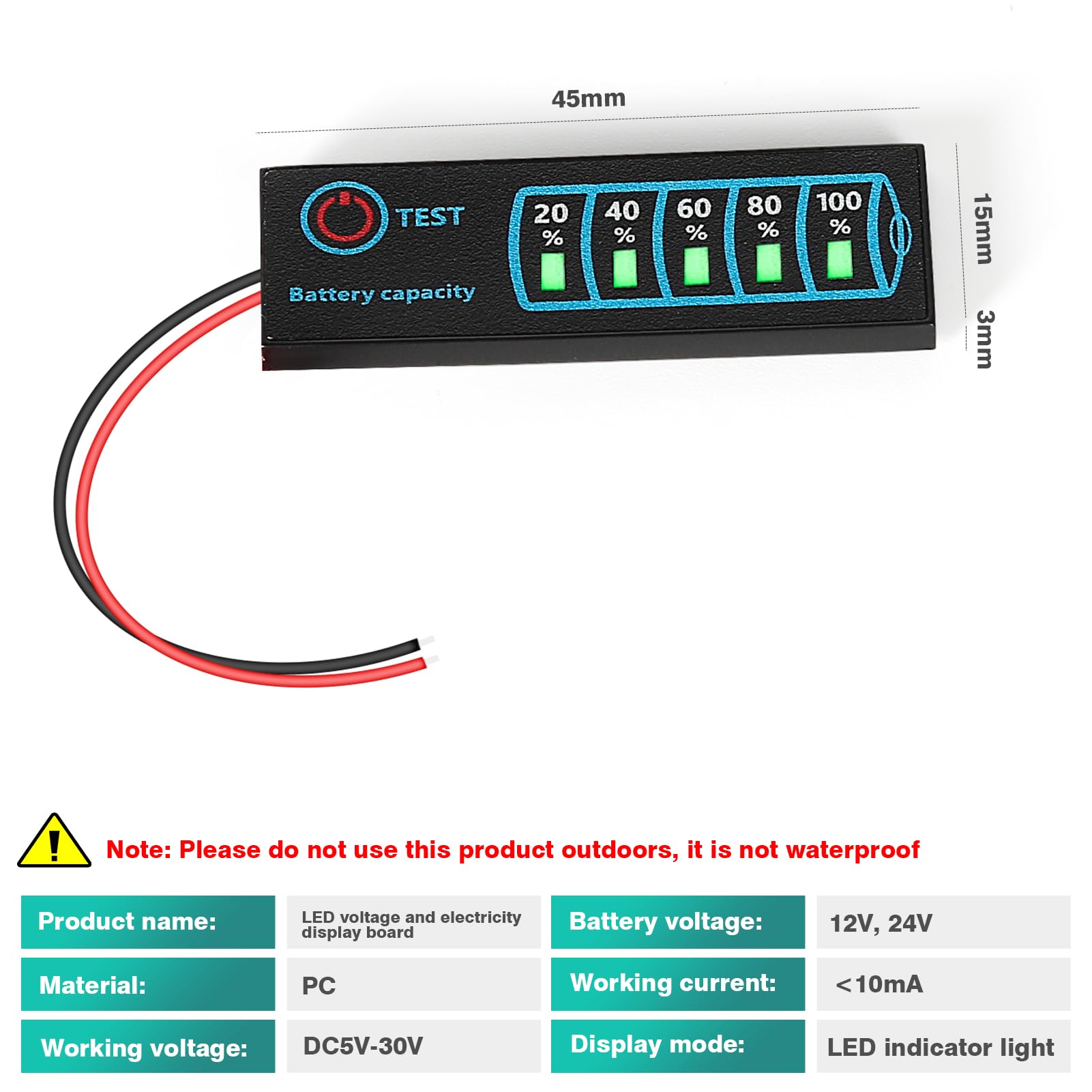 Saldi Indicatore di capacà della batteria digale LCD impermeabile DC7-100V Voltmetro intelligente Misuratore di tensione per auto e moto Tester di batterie - Banggood alia Mobile Saldi Indicatore di capacà della batteria digale LCD impermeabile DC7-100V Voltmetro intelligente Misuratore di tensione per auto e moto Tester di batterie - Banggood alia Mobile