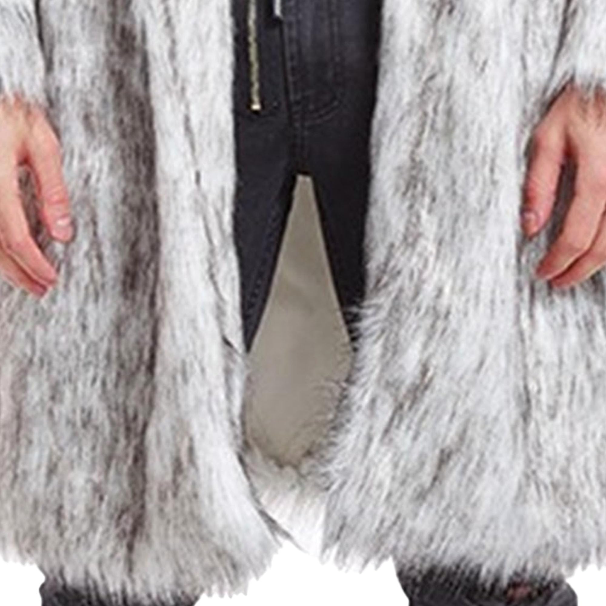 Cappotto invernale da uomo con palangari aperti sul davanti, soffice e