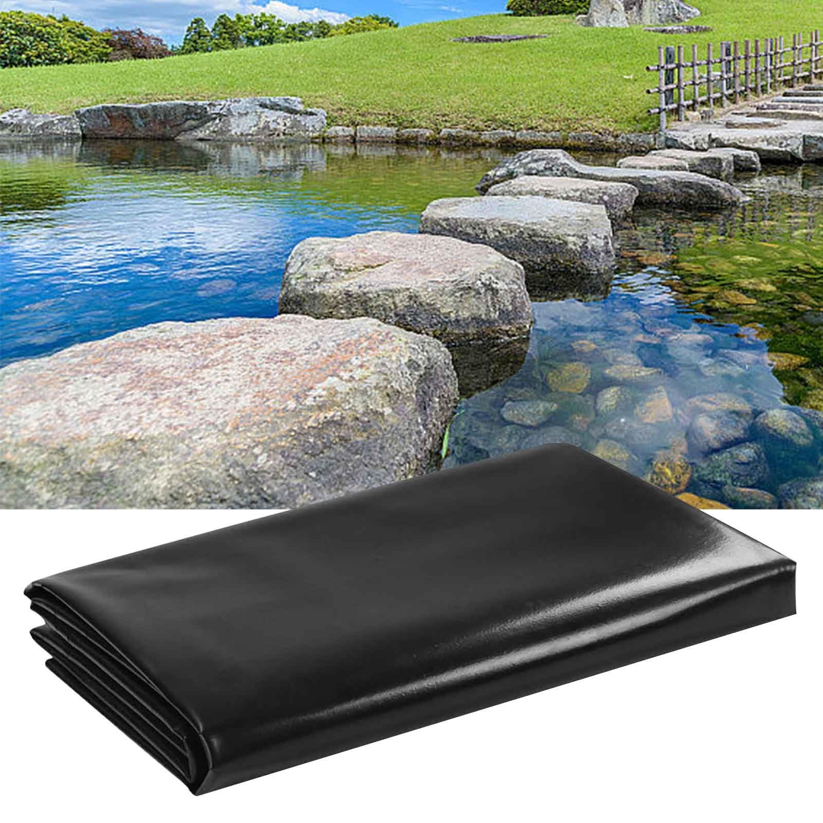 DMCHENGMA Impermeable Black HDPE Pond Lining 0.13mm Thick - 3x5m/4x6m/5x7m/6x8m Flexible Anti-Leak Tarpaulin Membrane for Streams, Irrigation & Outdoor Ponds(8x10m(26.2x32.8ft))