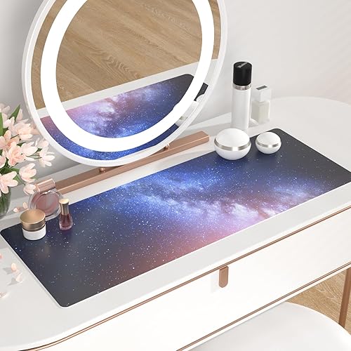 Miniatura 6 de QIYI - Alfombrilla grande para mouse y computadora, protector de piel sintética impermeable para escritorios, accesorios para escritura para