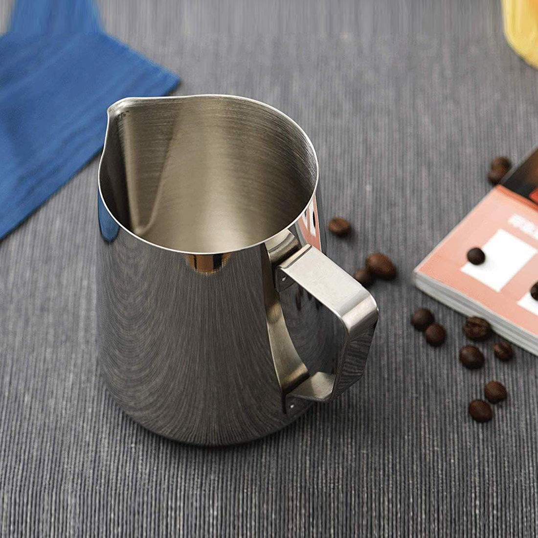 Dzbanek do spieniania mleka ze stali nierdzewnej, 250 ml, kubek do kawy dla baristy, idealny do cappuccino, espresso i latte art, narzędzie do spieniania mleka