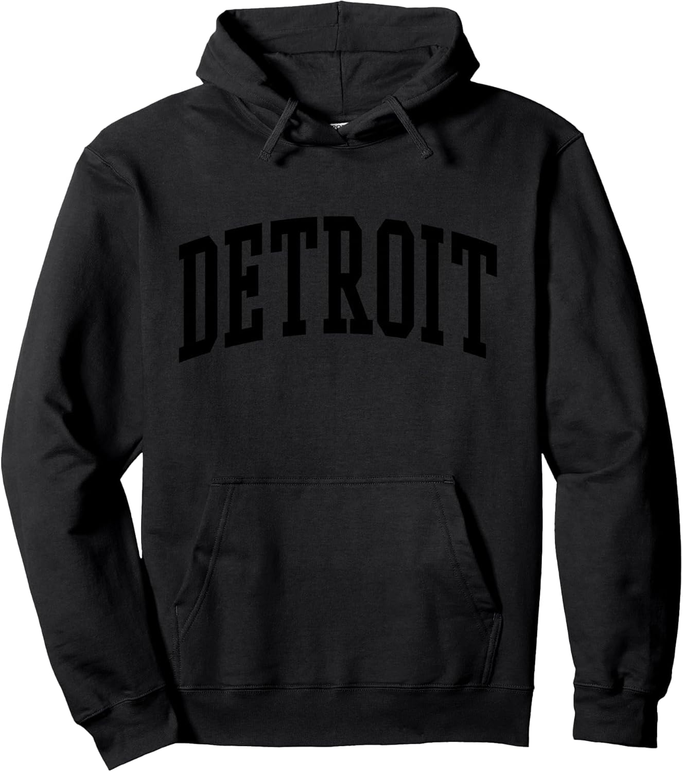Detroit Black Classic Varsity Pullover Hoodie