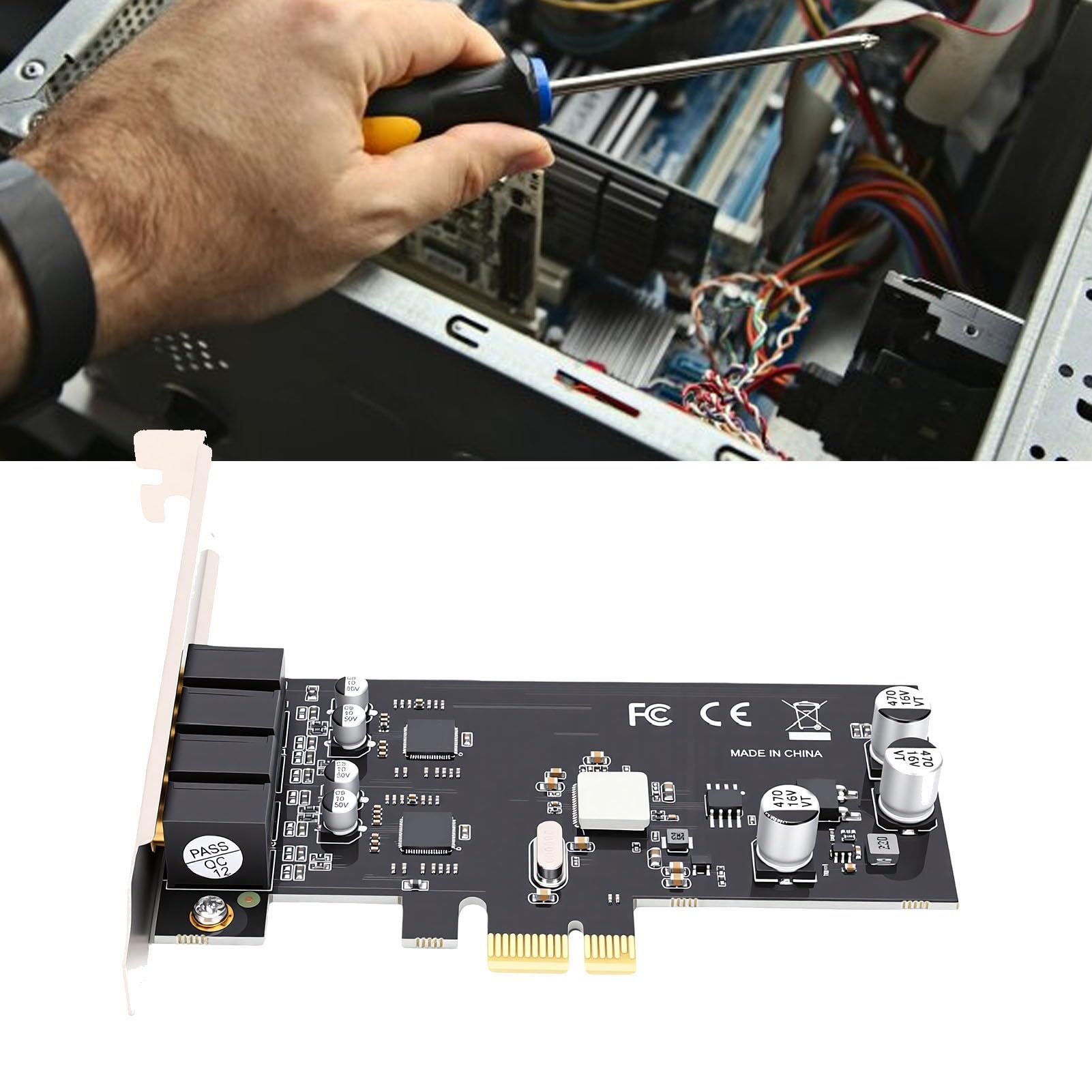 Zunate Tarjeta de Sonido PCIe de 2 Canales con Reducción de Ruido por IA
