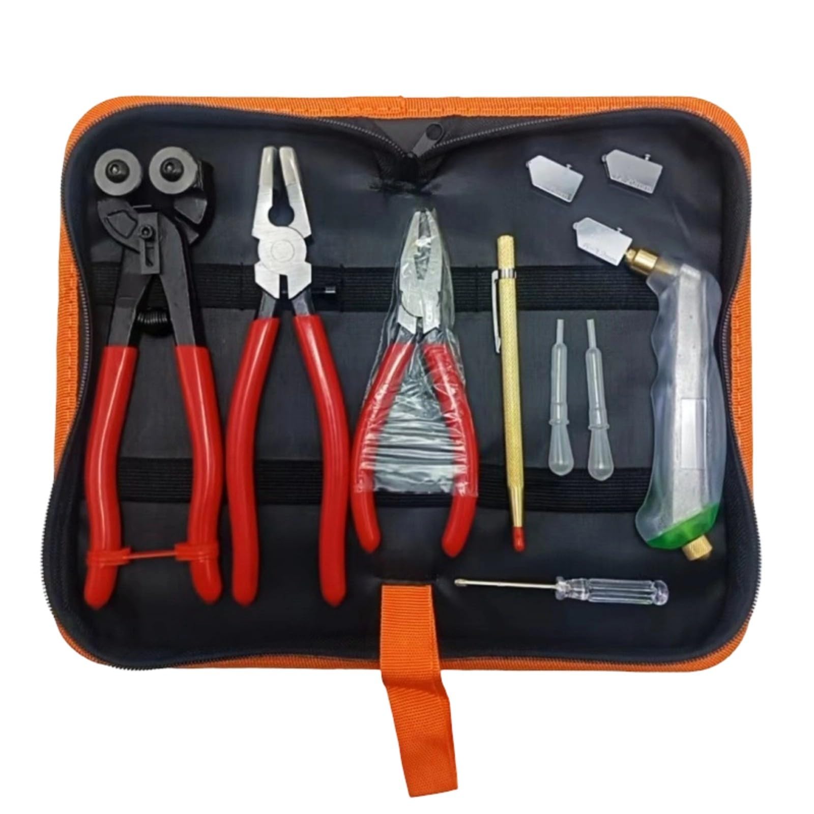 Alicates de corte de vidrio de metal industrial, agarre antideslizante, herramienta profesional de corte de vidrio, colección de herramientas de reparación de bordes