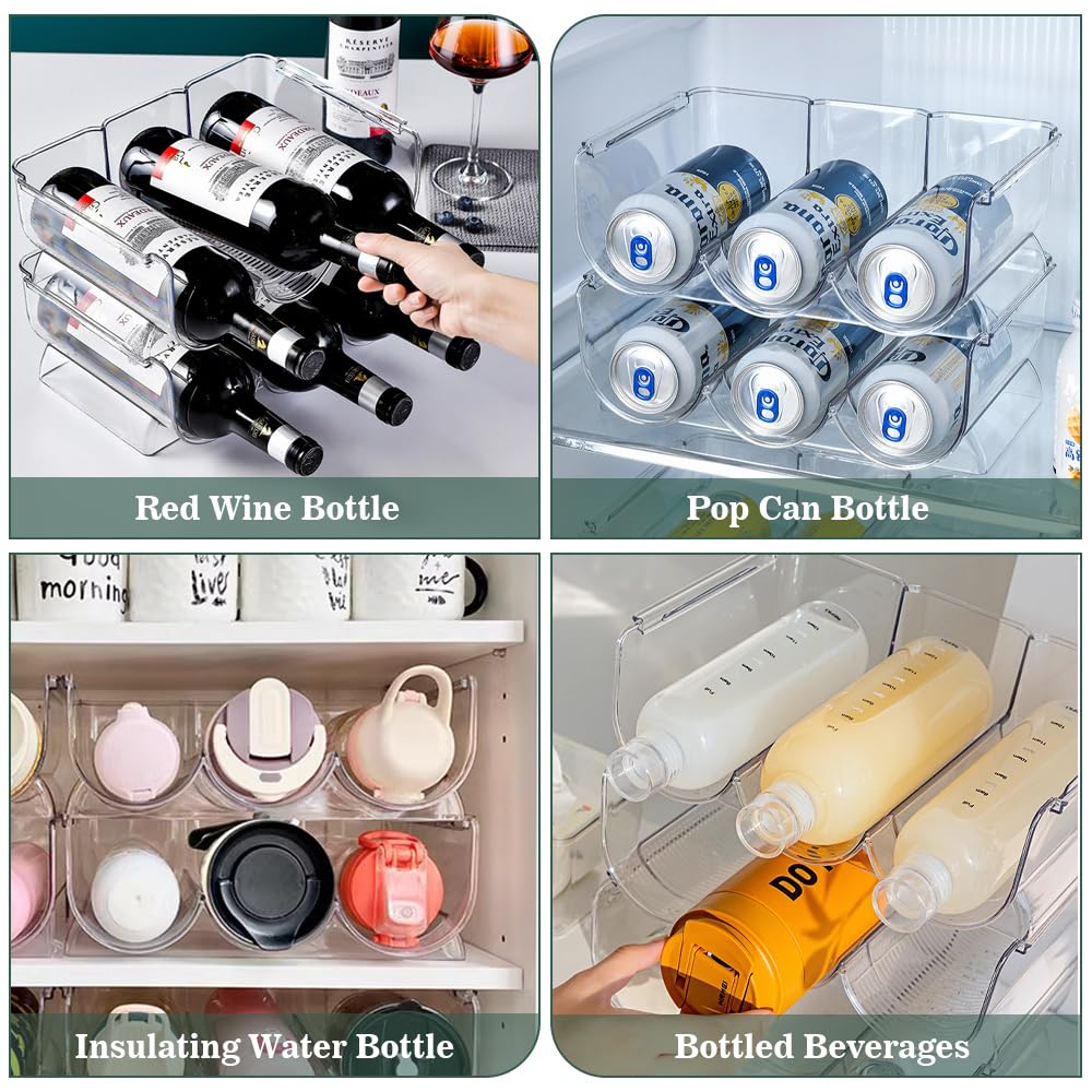 Portabottiglie Plastica Impilabile Per 8 Bottiglie - Organizzatore Per Frigorifero, Cucina O Dispensa - Foto 11