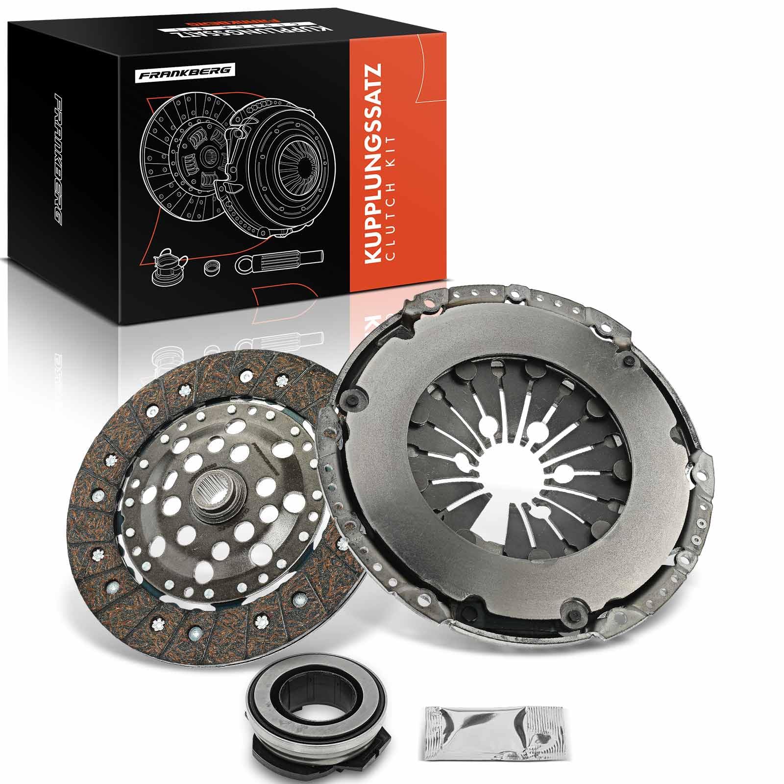 Frankberg Kit de embrague con cojinete de desembrague 02A141165A | Compatible con: C.a.d.d.y III MPV 2CB 2CJ 2KB 2KJ,C.a.d.d.y III Furgoneta/MPV 2CA 2CH 2KA 2KH