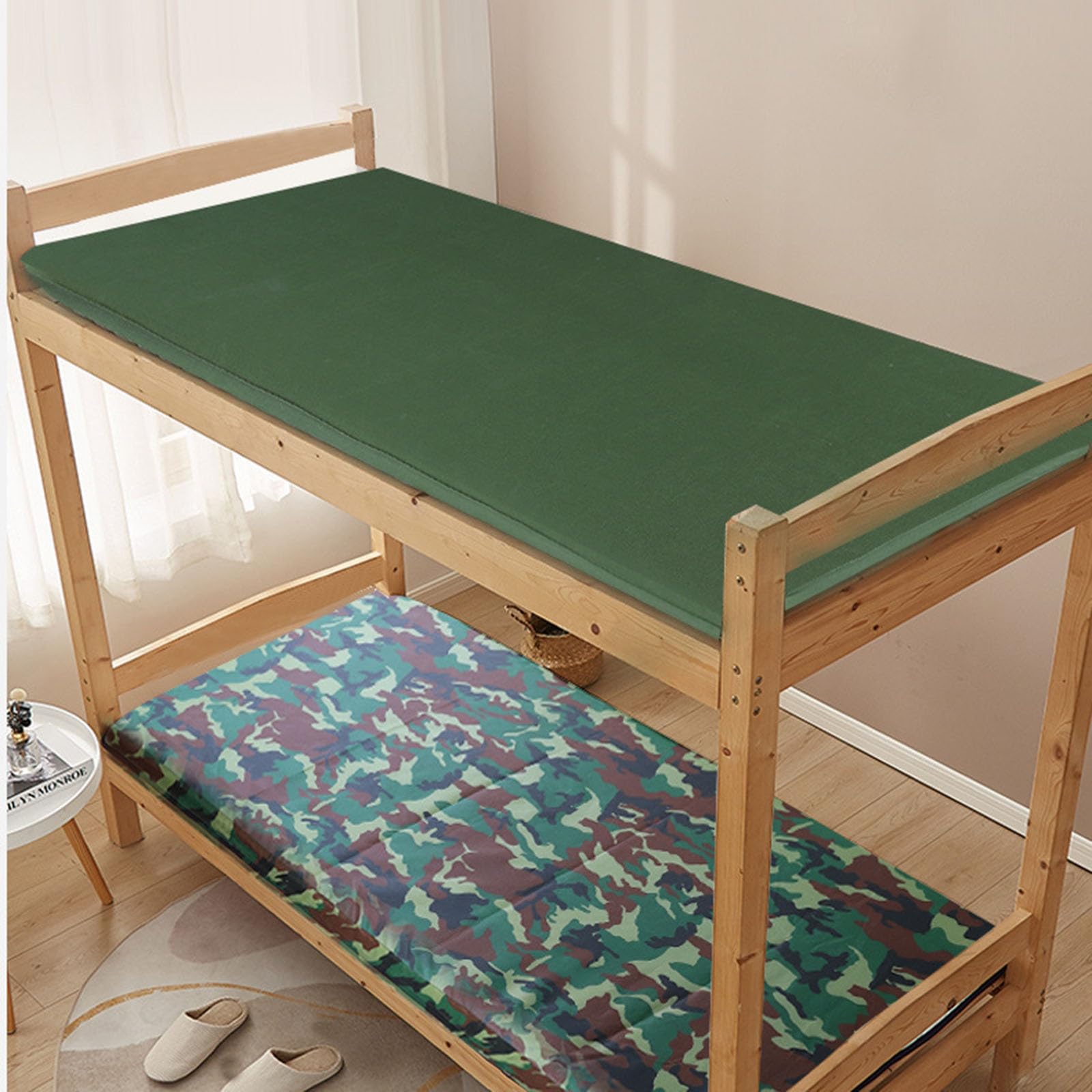 Colchones, Colchón De Espuma Viscoelástica De 10 Piezas, Colchón Plegable For Dormitorio De Estudiantes, Diseñado For Camas De Dormitorio De Estudiantes, Con Funda De Colchón Extraíble Y Lavable(Blue,