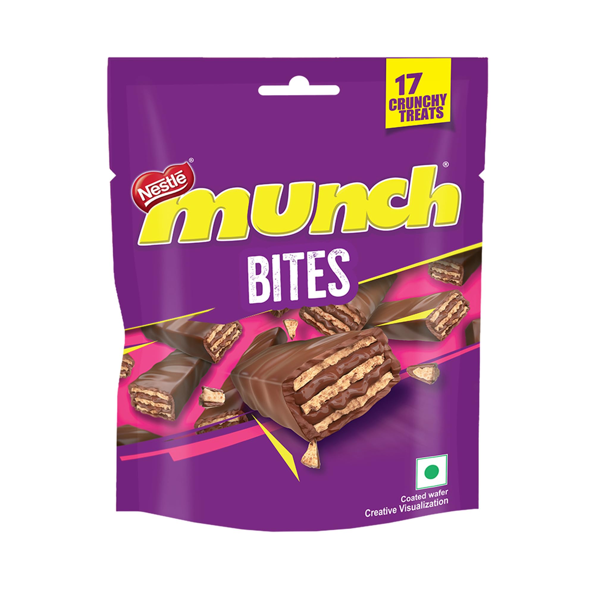 Nestlé Munch Crunchy Chocolate Coated Waffle 187.2 (18 Bars x 10.4 g)