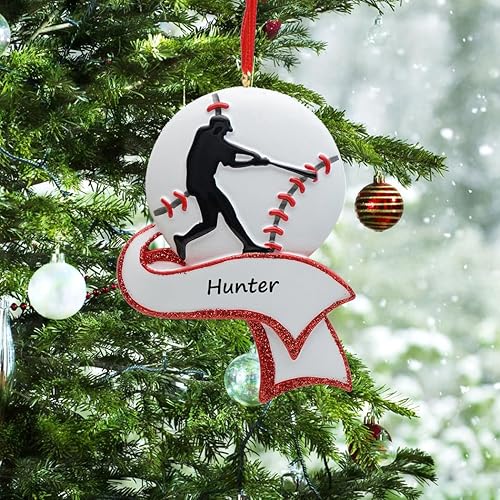 Miniatura 2 de Adornos personalizados para fanáticos de los deportes, regalos de béisbol para hombres, regalos de jugadores, decoraciones de Navidad