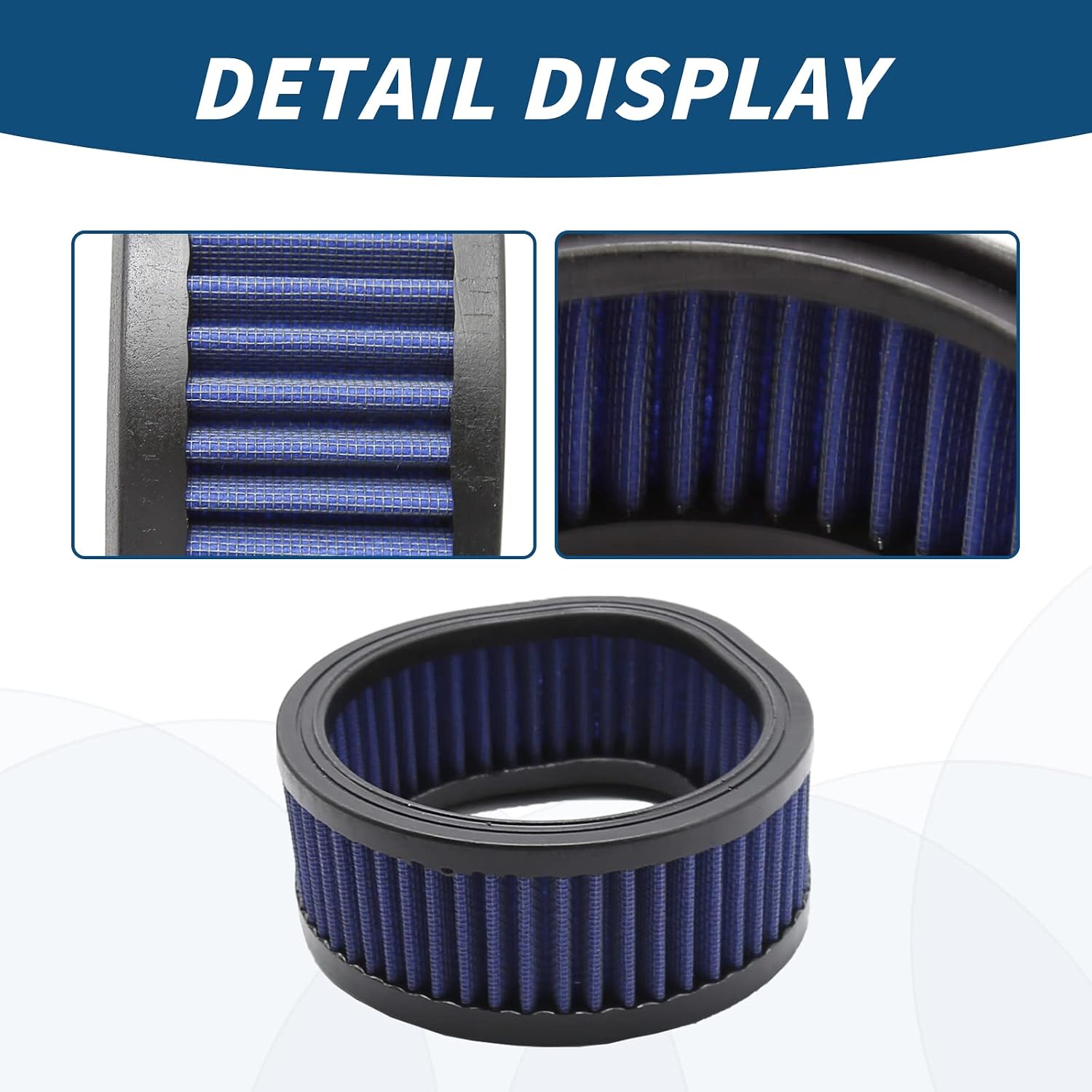 12-579 Motorcycle High Flow Air Cleaner Washable with Teardrop Air Filter Replacement for Harley Model S&S Super E & G Series Carburetors image 3