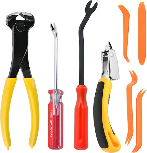 8 unidades de removedor de grapas para tapicería y construcción, tachuelas y extractor de uñas para quitar fácilmente todo tipo de grapas, removedor