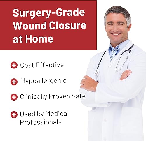 Miniatura 7 de AWD Zip Stitch - Tiras quirúrgicas para cierre de heridas, 2 dispositivos de punto de cremallera, 2 gasas estériles, 2 toallitas con alcohol,