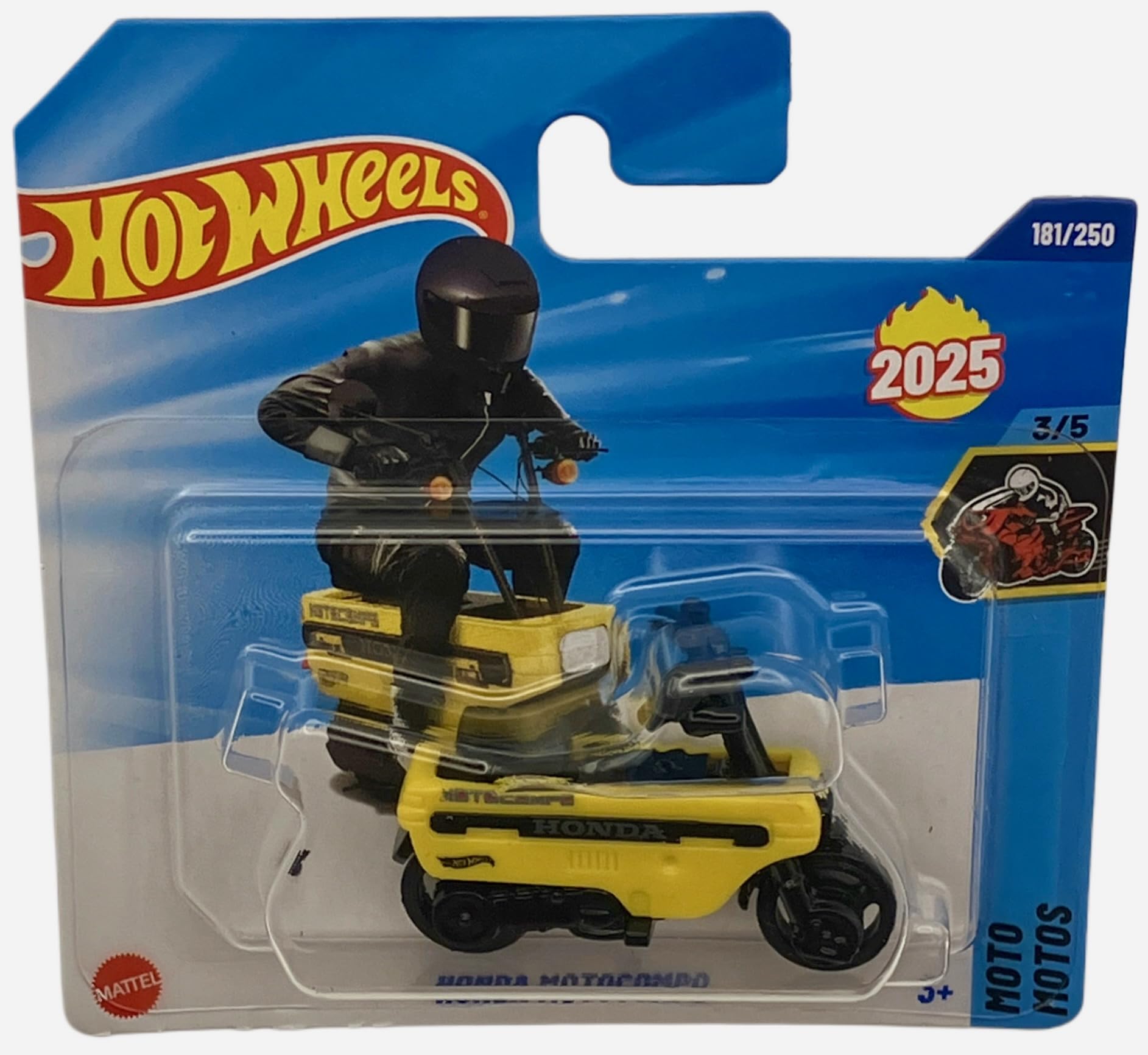 Hot Wheels - Honda Motocompo - HW Moto 3/5 - JBC03 - Short Card - Motorcycle - Yellow - Mattel 2025 - 1:64 - Image 2