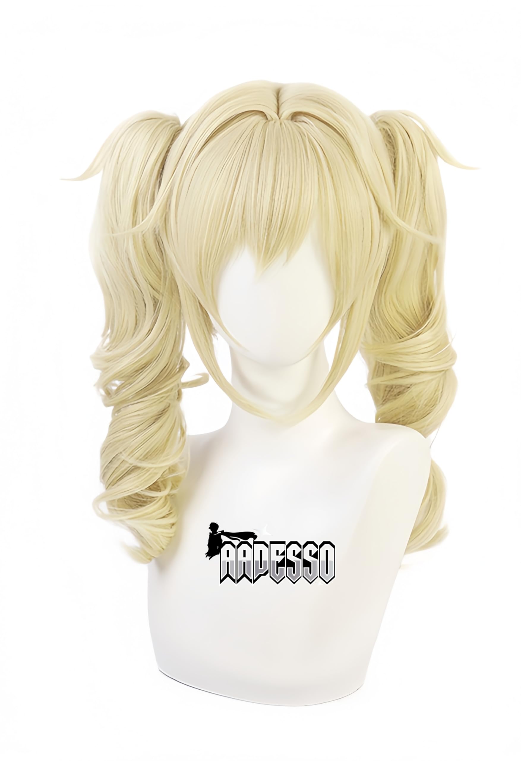 Aadesso genshin Barbara wig For Genshin Impact Wig Double Ponytail Blonde Halloween Hair Wigs with wig cap