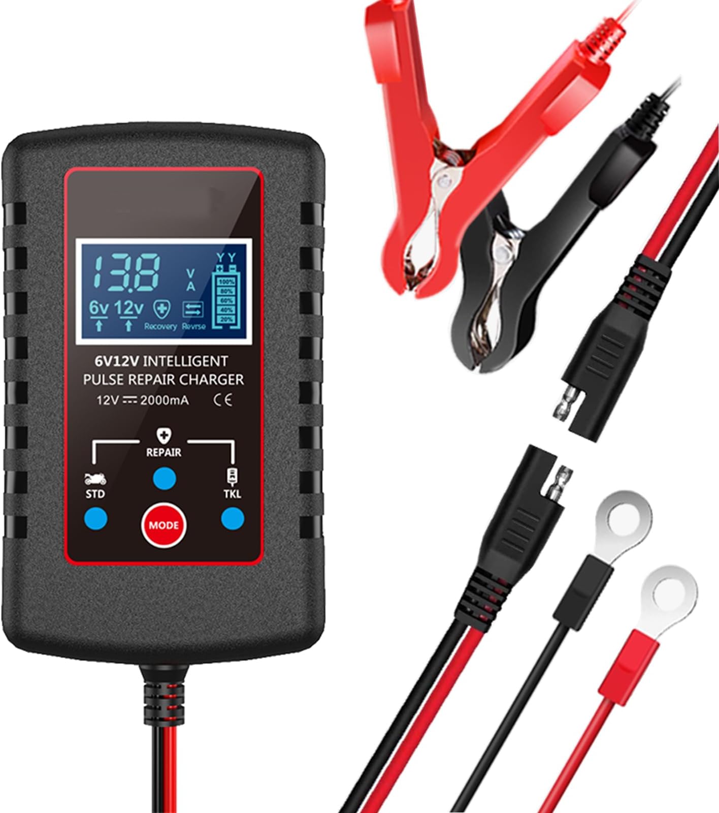 Foval Automatic Trickle Battery Charger 12V 1000mA Smart