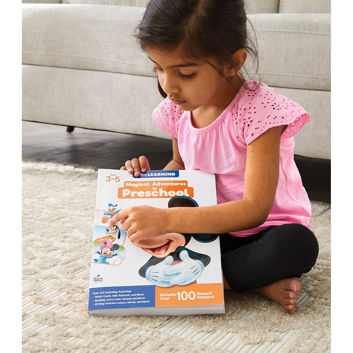 Disney Learning Magical Adventures in Preschool Workbook, PreK Math, Alphabet Letters, Colors & Shapes, Numbers, and Handwriting Practice for Toddlers, Mickey Mouse and Friends Preschool Workbooks - Image 6