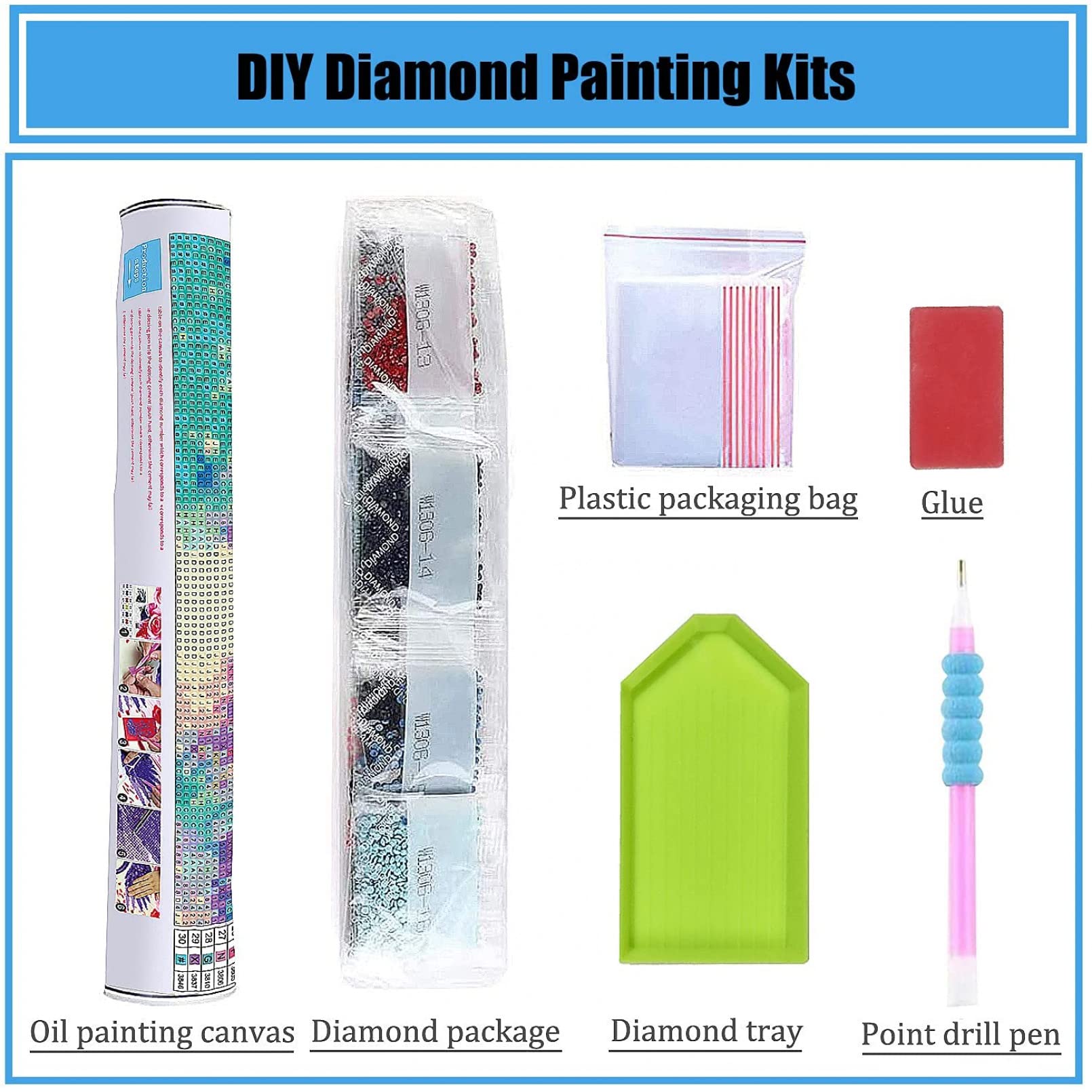 YSCOLOR Diamond Painting Set - 5D DIY Schädel Motiv 30x40 Cm Mit Komplettem Zubehör