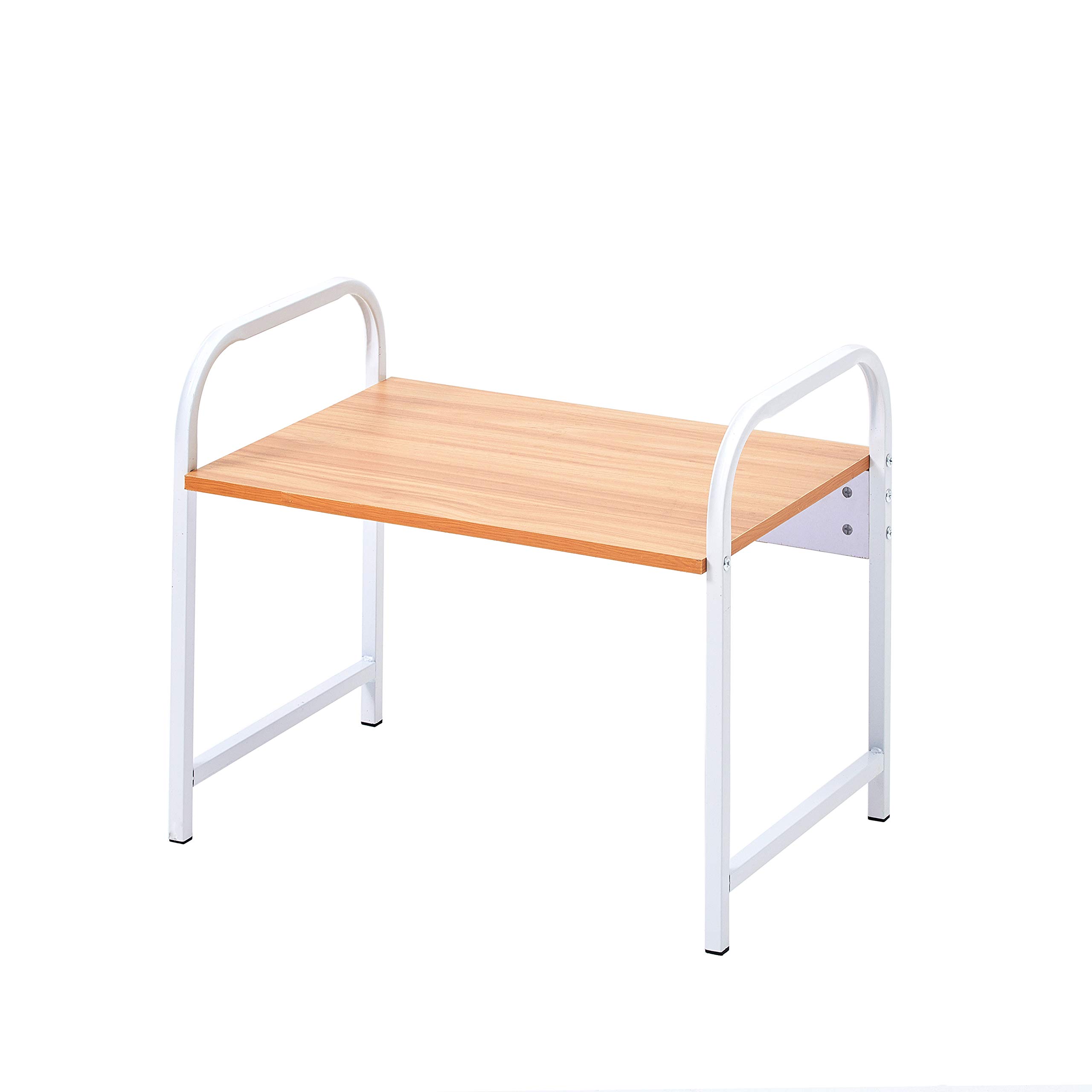 Porthos Home 1-Tier Wesson Corner Shelf for Kitchen and Bathroom Countertops, Practical Toiletries, Cosmetics Or Spice Rack Organizer, Made of Lightweight Particle Board and Rust-Resistant Iron