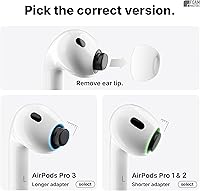 Vista 2 de Foam Masters - Almohadillas de repuesto de espuma viscoelástica para AirPods Pro de 1a y 2a generación, 3 pares, Black Magic versión 6.0, cómodas