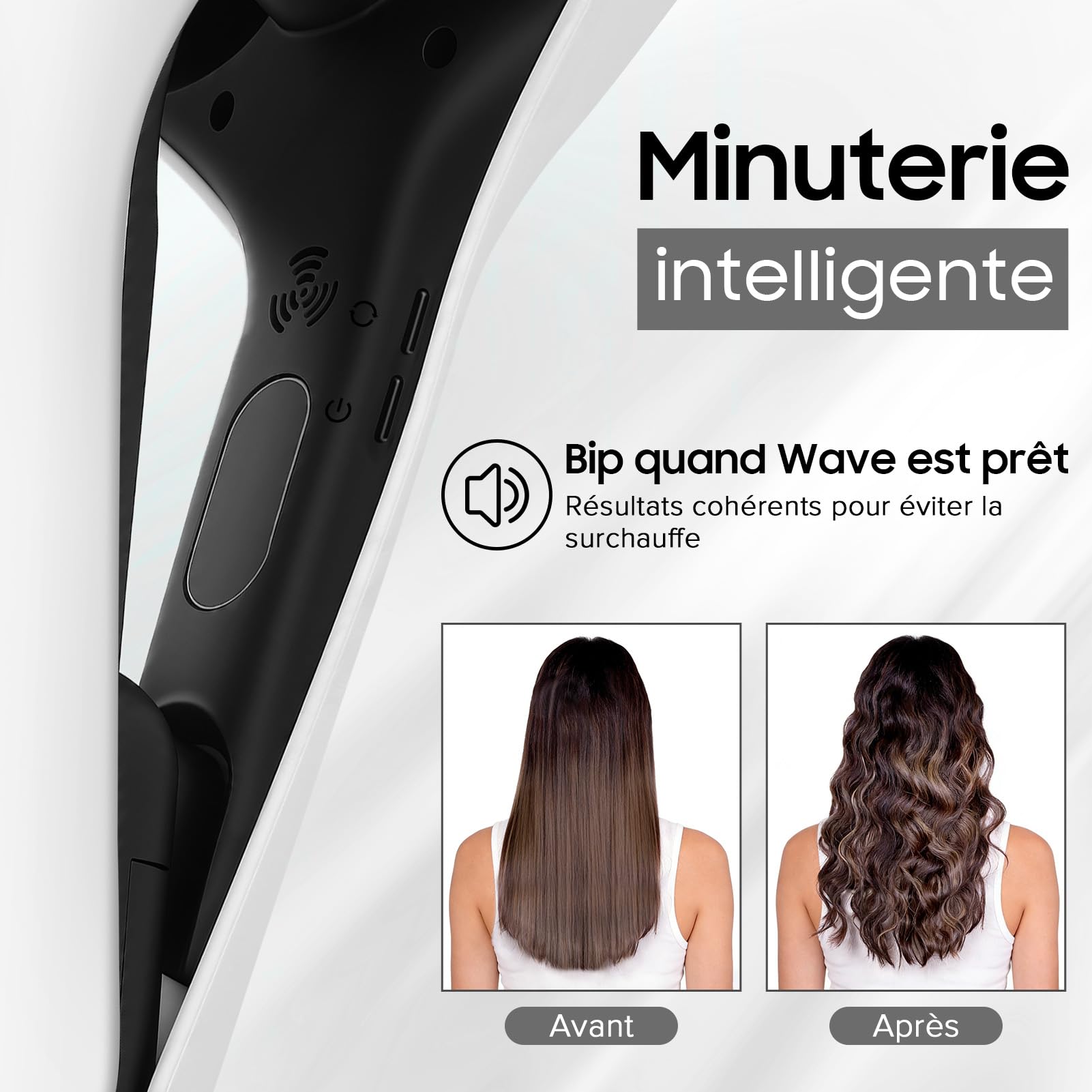 Fer à Onduler pour Ondulations Plage & Cheveux Bouclés – Boucleur Céramique Ionique à 3 Têtes, 3 Niveaux (160/180/200°C), 32mm, 138W, Idéal pour Débutants Ondulateur Cheveux