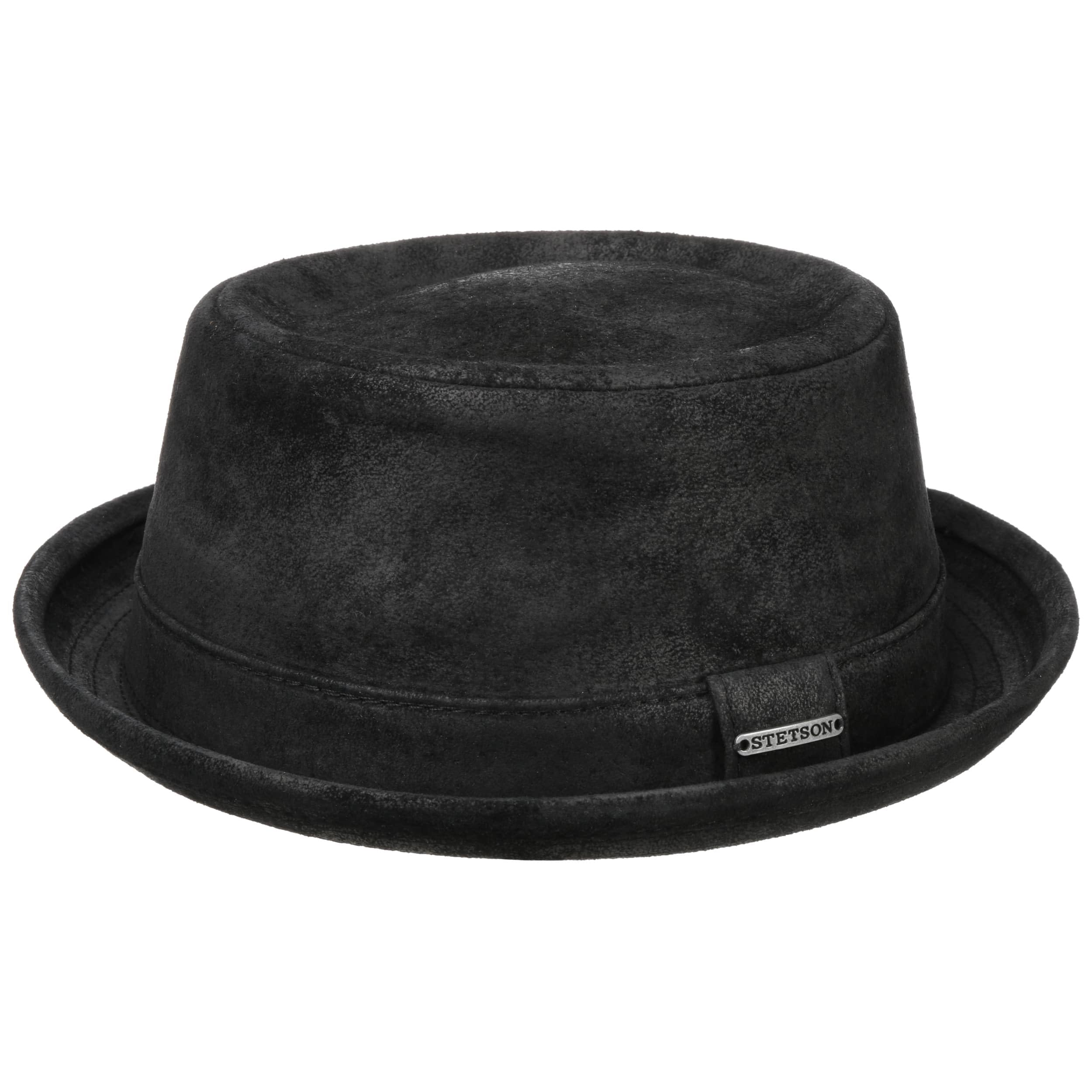 Stetson Chapeau Pennsylvania Pigskin Homme - Porkpie pour avec Doublure, Bandeau en Cuir Printemps-ete Printemps Ete Automne Hiver