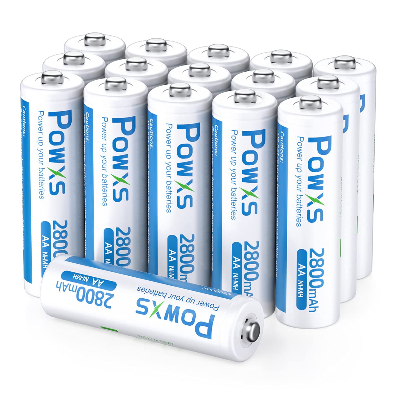 Buy POWXS AA Rechargeable Batteries, 16 Pack 2800mAh 1.2V NiMH Pre