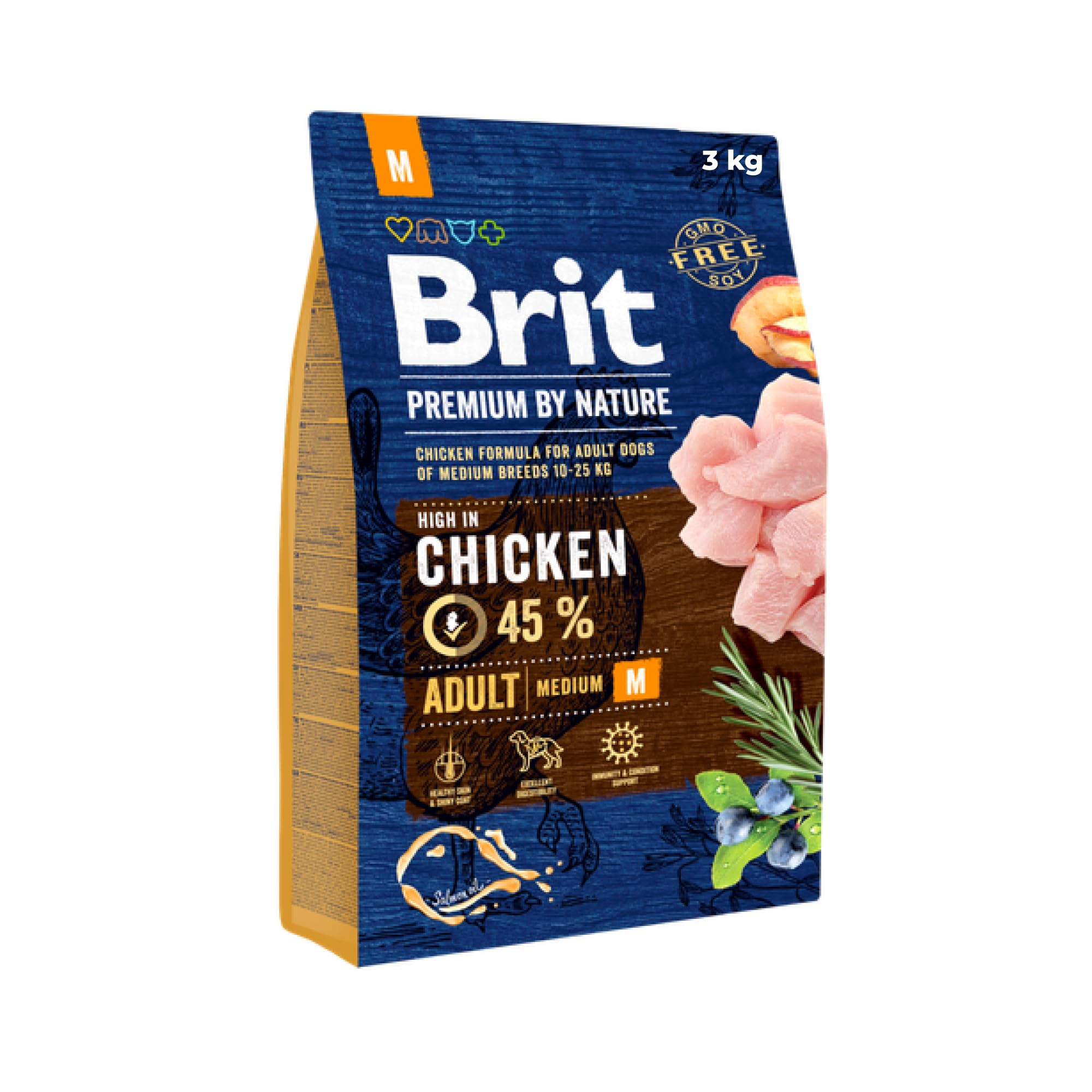 BRIT Premium By Nature Adult M Chicken 3 kg