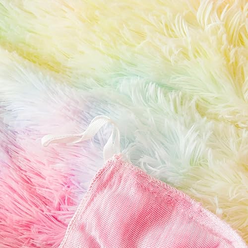 Miniatura 179 de Juego de funda de edredón rosa esponjosa tamaño Queen – Juego de ropa de cama de felpa de pelo sintético rosa de 3 piezas