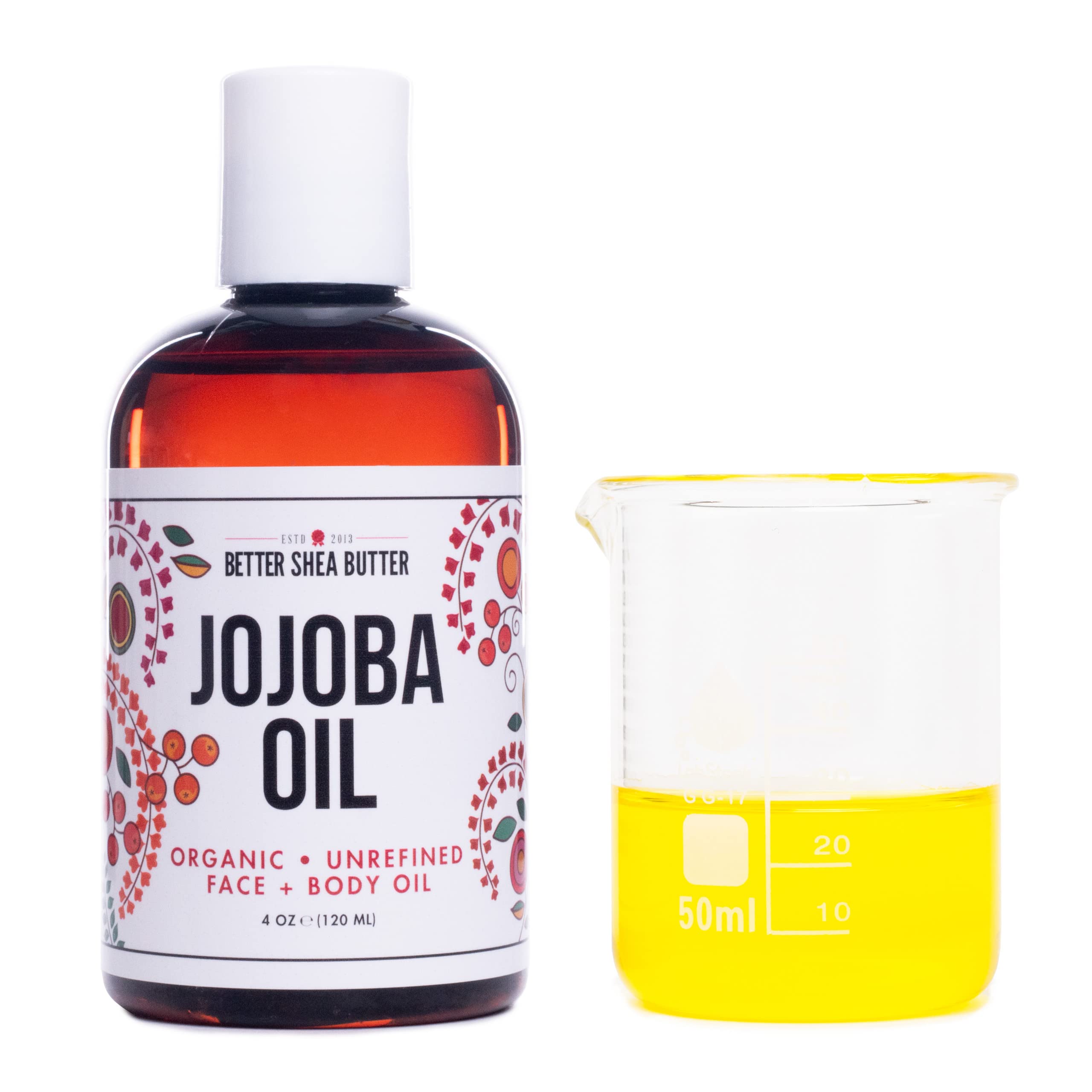 Organic Jojoba Oil - Cold Pressed, Unrefined, 100% Pure - Most Versatile of All Carrier Oils - Używaj jako włosy na włosy, twarz i ciało lub dodaj do swojej pielęgnacji skóry DIY - 4 uncje od Better