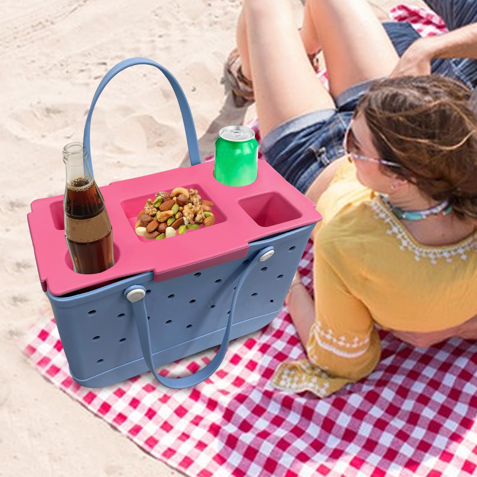 Soporte para bebidas, soporte para teléfono móvil con compartimento