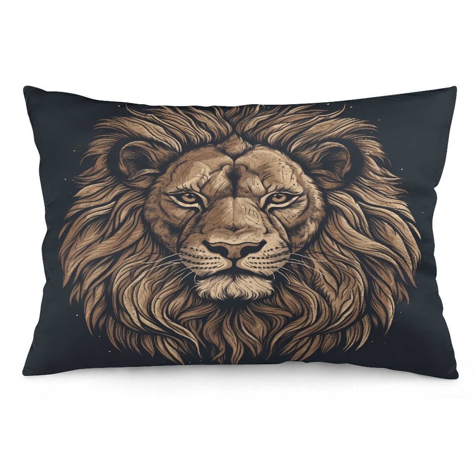 Cartoon Lion Throw Pillow Cover Soft Pillow Case Decorative Lumbar Pillow Cover Cozy Throw Pillowcase Polyester Rectangular Cushion Case Decor for Couch Sofa Bed
