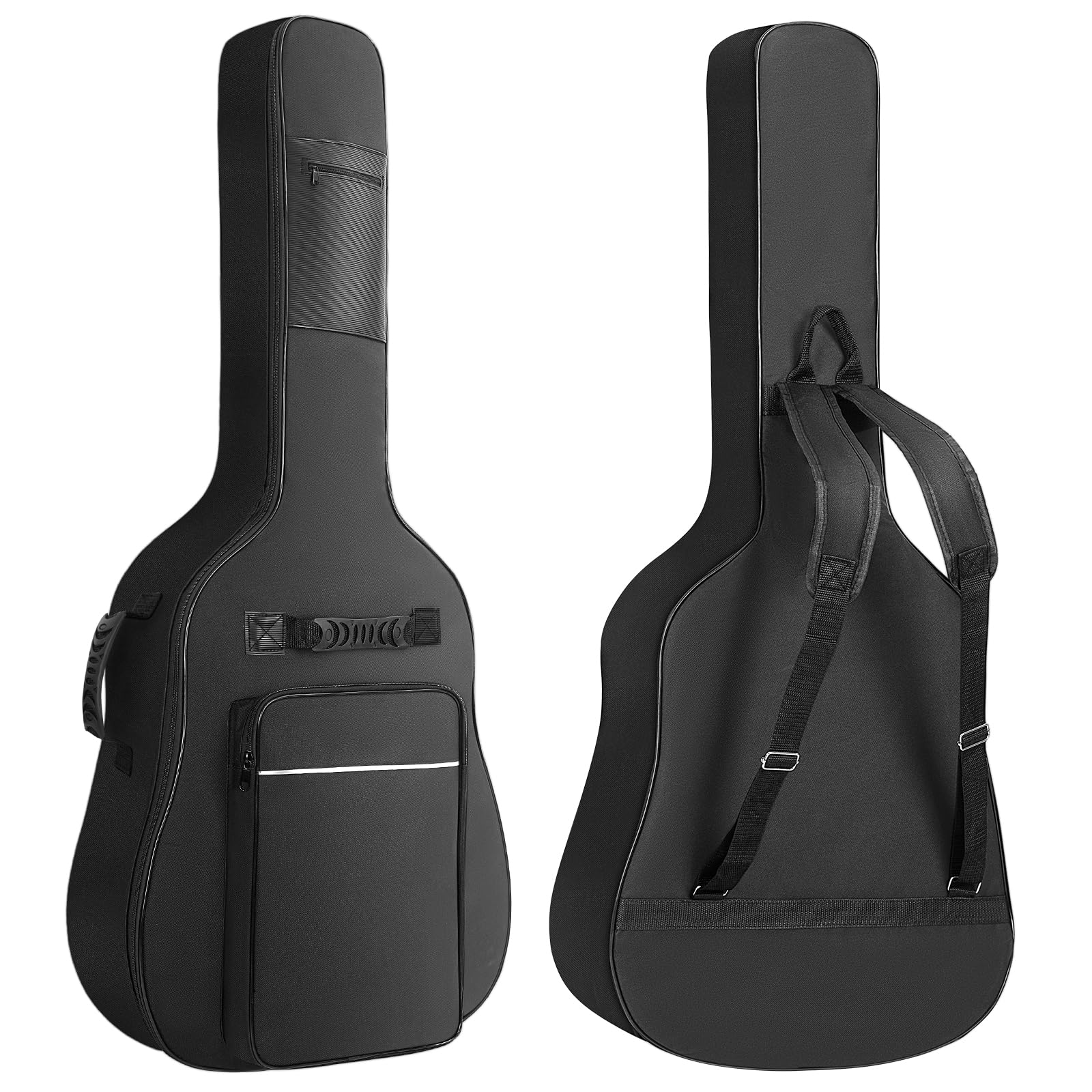 LETSROCK 39 40 41 Inch Acoustic Guitar Case with 0.5 Inch Water Resistent Thick Padding Adjustable Shoulder Strap Guitar Case Gig Bag with Back Hanger Loop