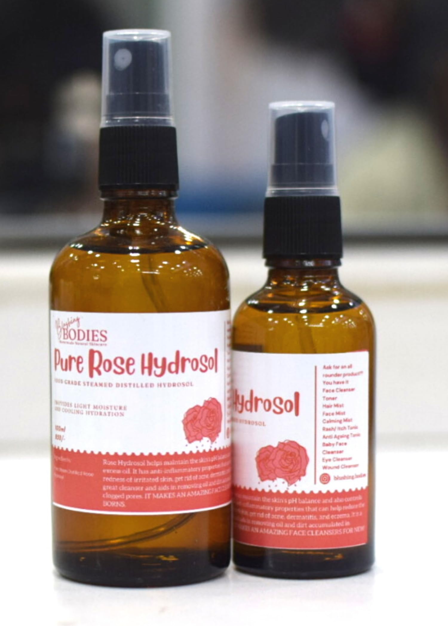 Blushing BODIES Pure Steamed Rose Hydrosol (100ml)