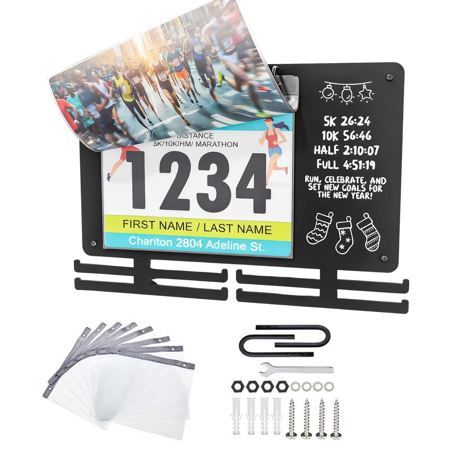 Présentoir De Dossard De Course Porte-Vêtements À Montage Murale Pour