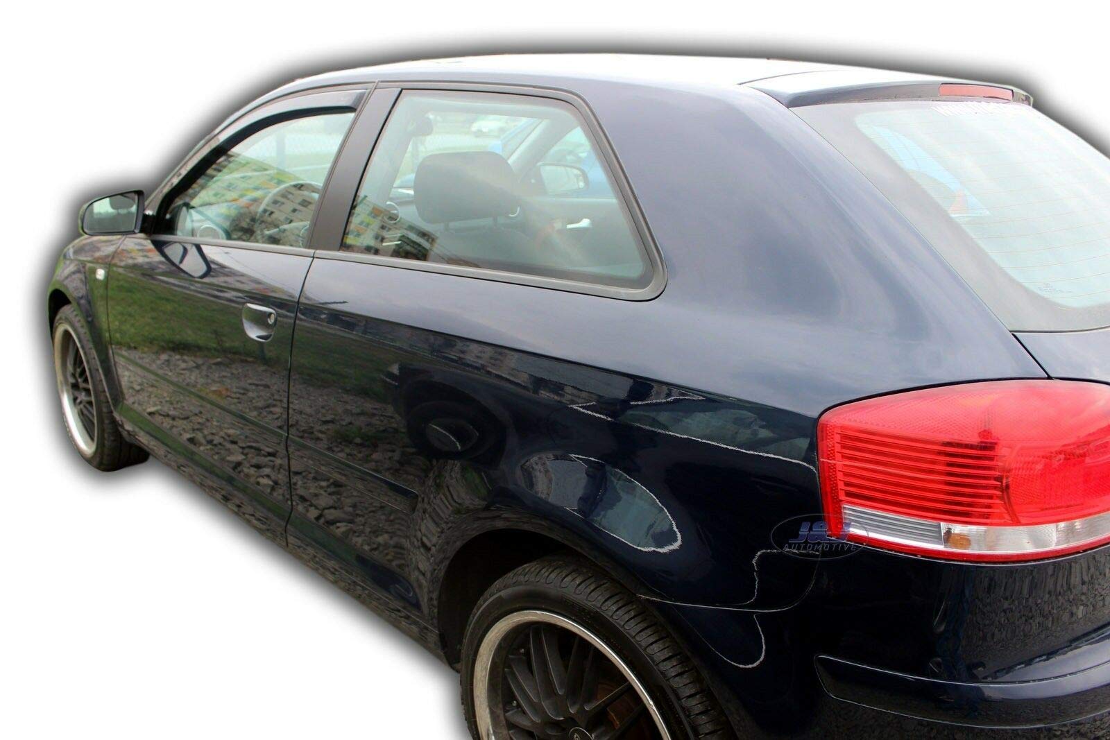 J&J AUTOMOTIVE Windabweiser passend für Audi A3 3-Türer 2003-2012 2tlg, Heko Regenabweiser Vorne Getönt Dunkel Passform