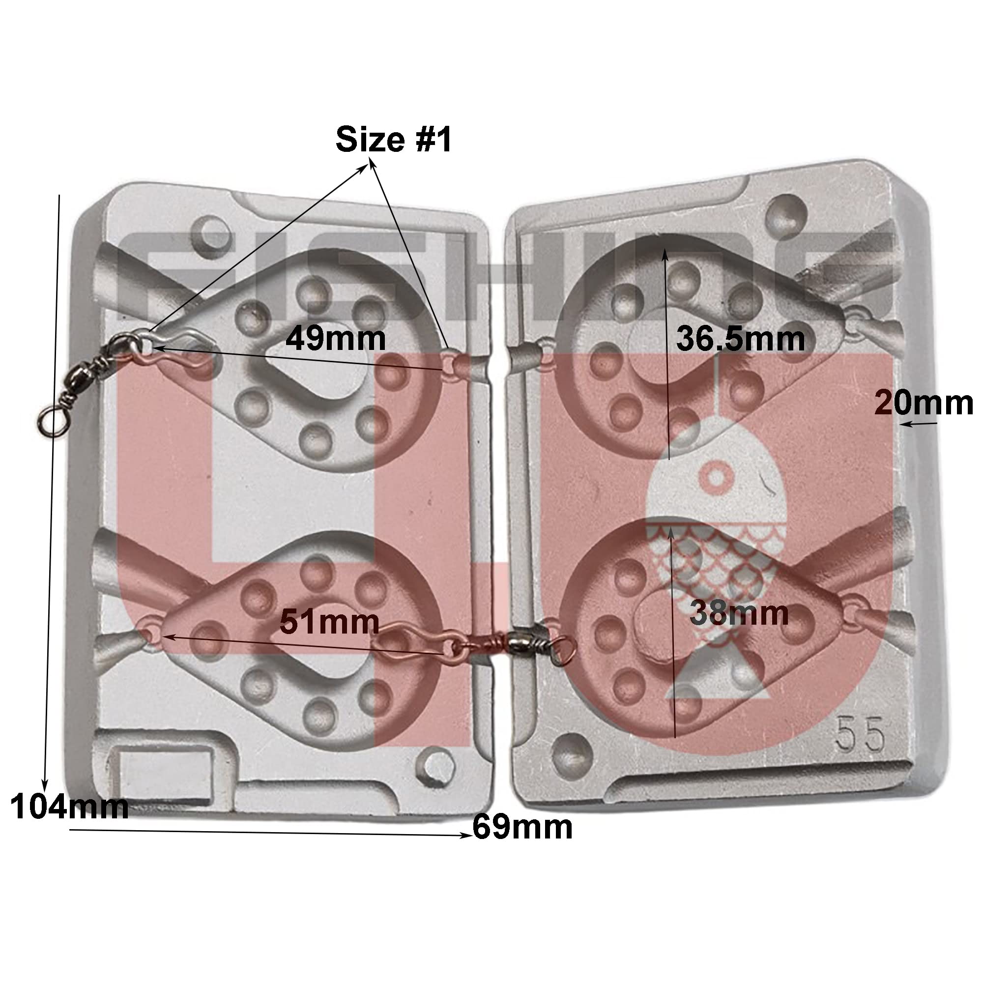 Watch Grip ciężarek wędkarski forma 150-170g /karp, morze, wędkarstwo rzeczne