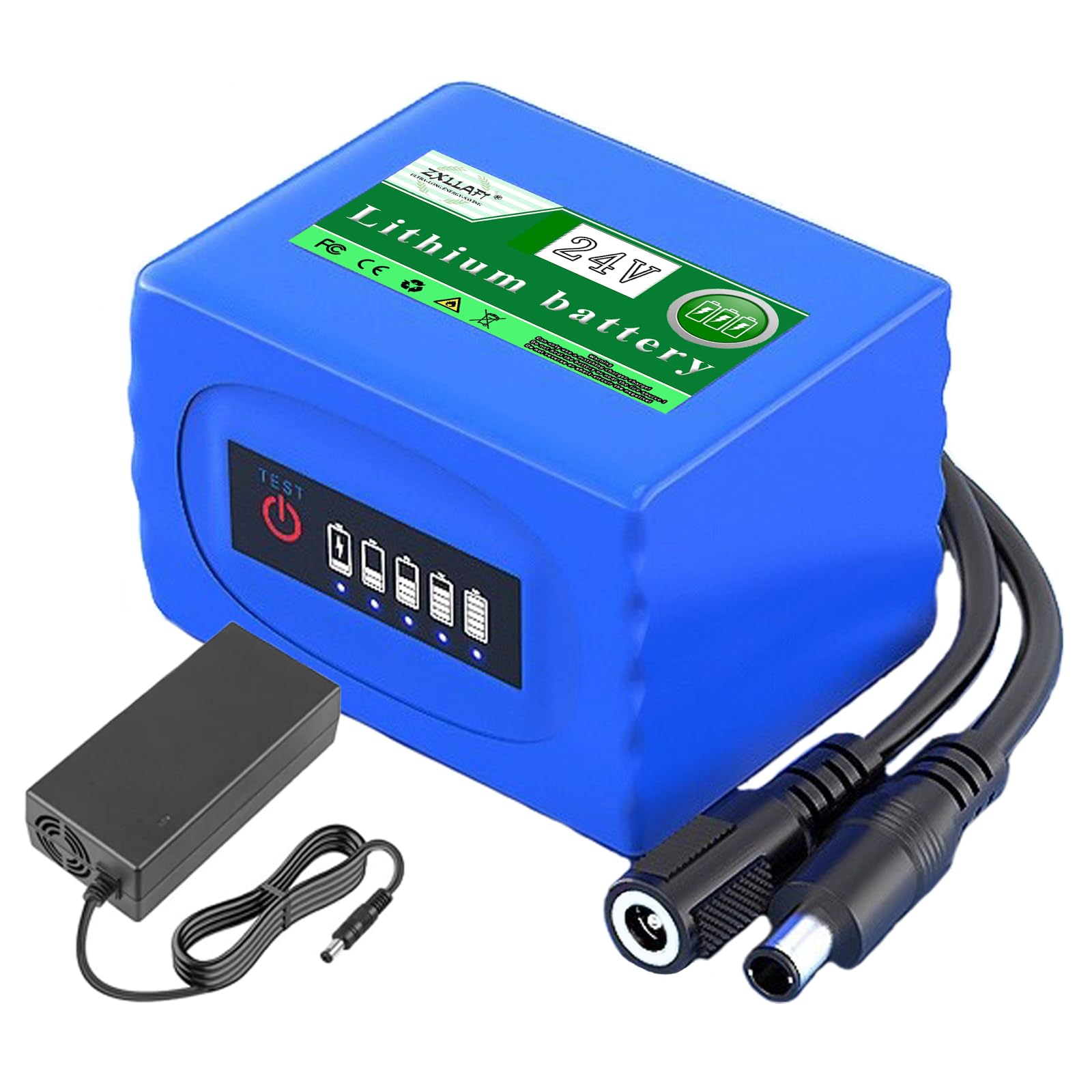 Batería de Litio de Repuesto de 24 V, 3000 mAh, 10 000 mAh, Recargable, de Iones de Litio, Fuente de alimentación de Respaldo de 24 V con Enchufe de CC y protección BMS.