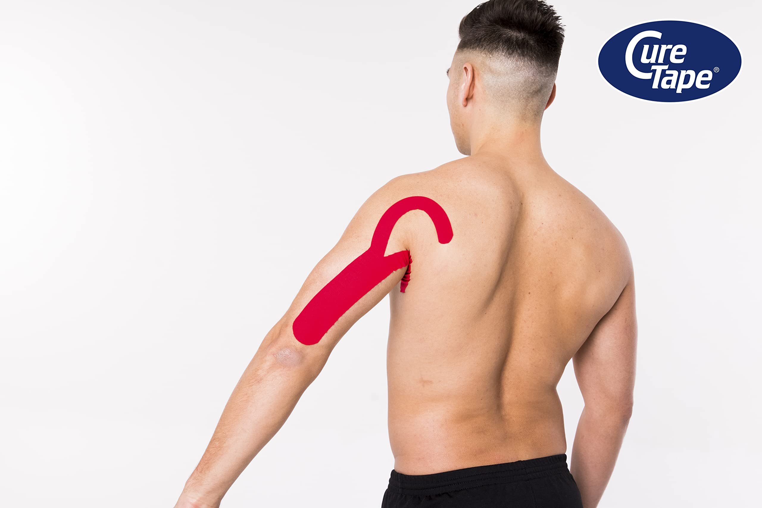 CureTape Classic Giant: Rollo Extra Grande de Cinta Kinesiológica | 5cm x 31.5m | Cinta Hipoalergénica| Vendaje para Alivio del Dolor, Soporte Muscular y Articular | Gran Adhesión | Beige