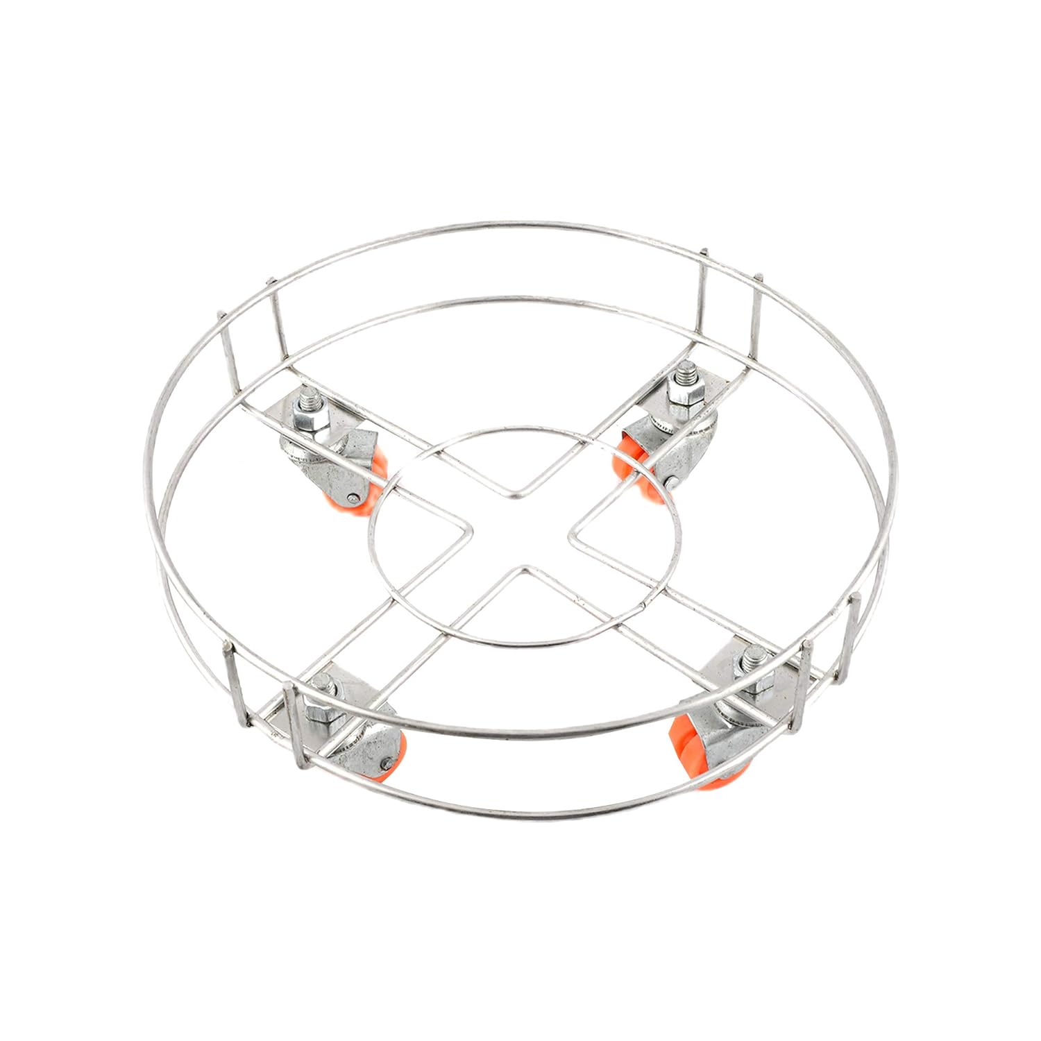 Drivsky Stainless Steel Cylinder Trolley with Wheels Gas Trolly/LPG