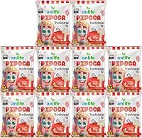 Kit 10 Pipocas Anlife Salgada 65g - Tradicional Ou Bacon (65g, 10x Pipoca Tradicional)