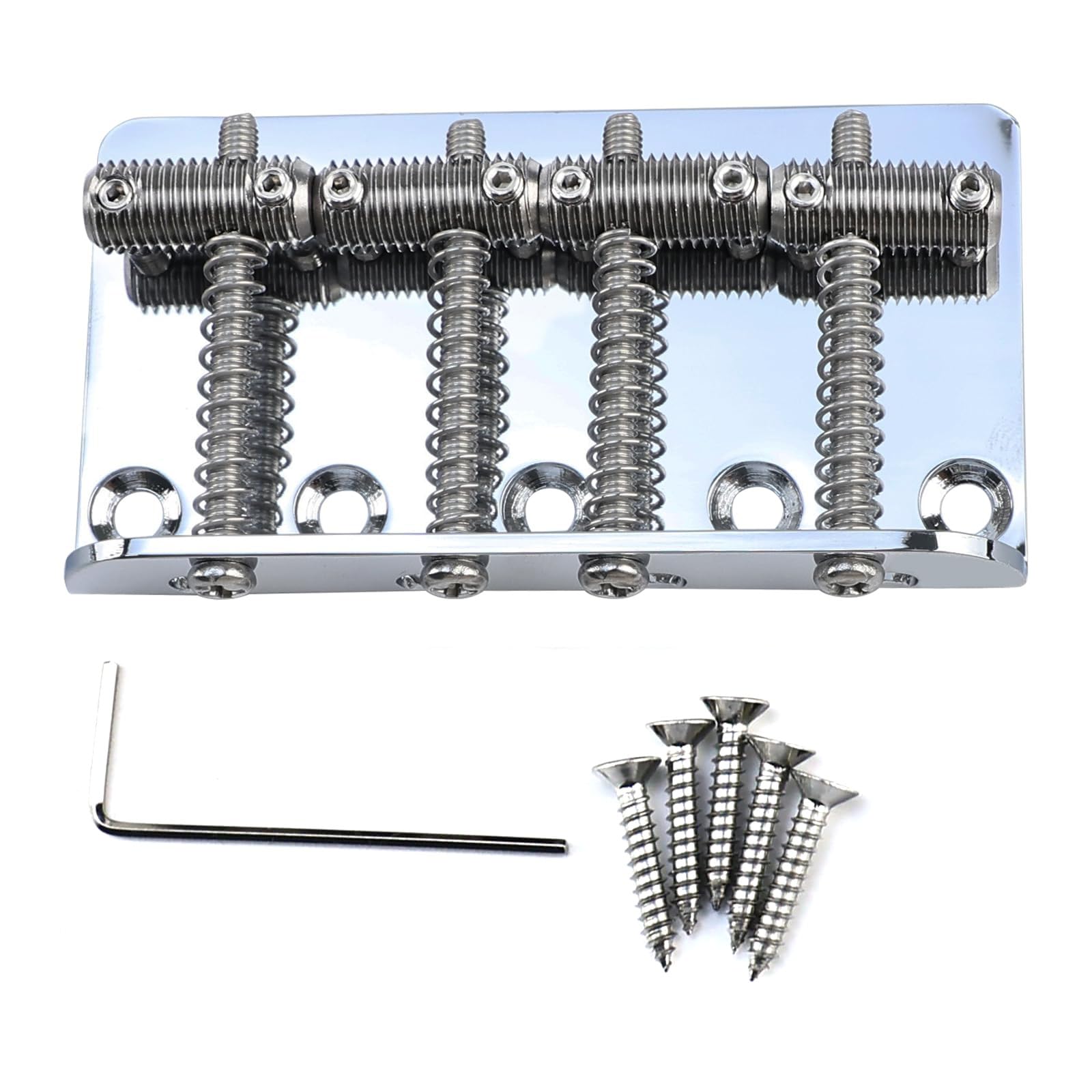 Amazon.com: OVSAL Chrome Electric Bass Guitar Bridge with